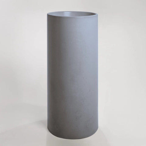 Concrete Polished Full Height Round Pedestal Basin
