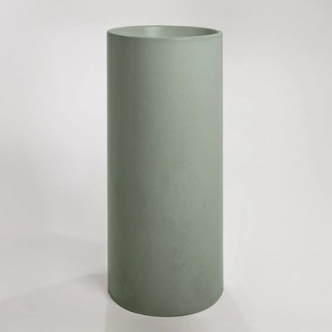 Concrete Polished Full Height Round Pedestal Basin