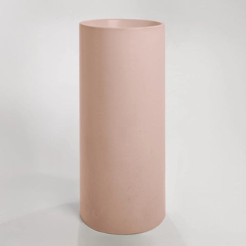 Concrete Polished Full Height Round Pedestal Basin