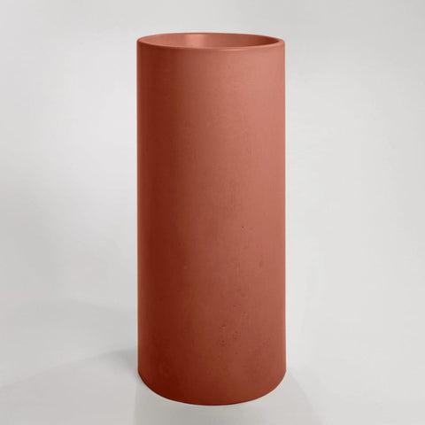 Concrete Polished Full Height Round Pedestal Basin