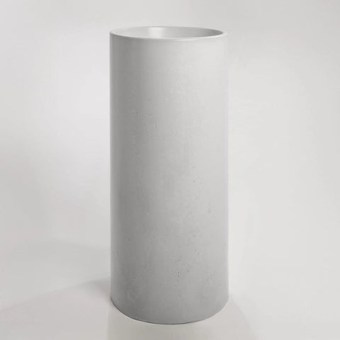 Concrete Polished Full Height Round Pedestal Basin