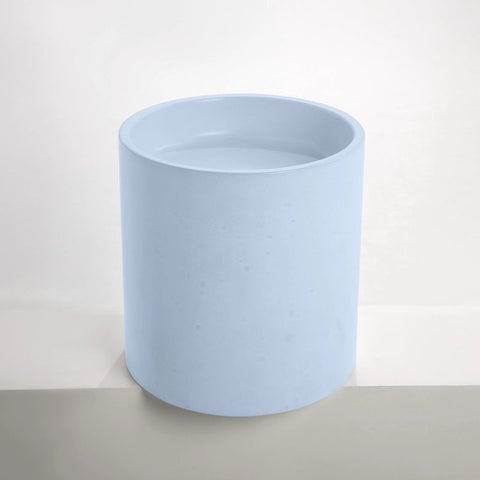Concrete Polished Half Height Round Pedestal Basin