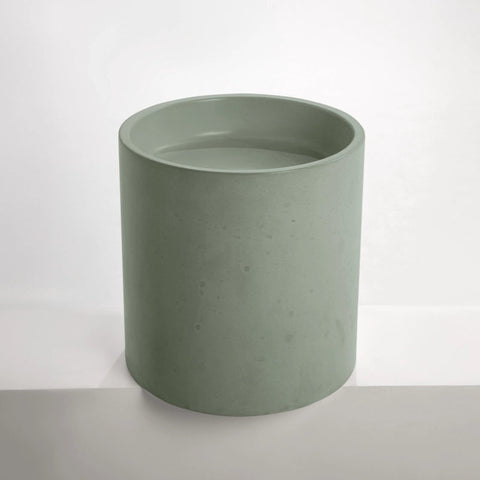 Concrete Polished Half Height Round Pedestal Basin