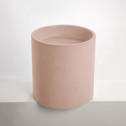 Concrete Polished Half Height Round Pedestal Basin