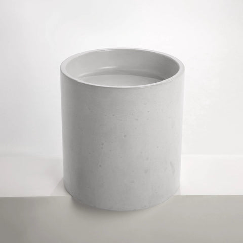 Concrete Polished Half Height Round Pedestal Basin
