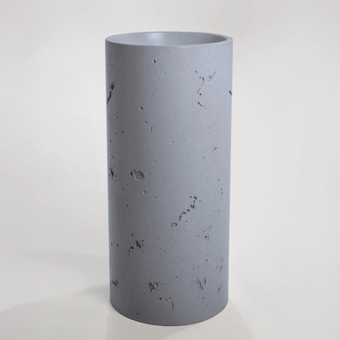 Concrete Textured Full Height Round Pedestal Basin