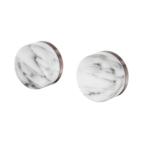 Serenity Wall Top Assembly With Arabescato Corchia Handle - Nero Serenity Collection - Chrome FinishBrushed Bronze Finish