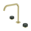 Serenity Bath/Kitchen Set Edge Spout With Verde Alpi Handle - Nero Serenity Collection - Chrome FinishBrushed Gold Finish
