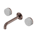 Serenity Wall Basin Set 160mm Spout With Carrara Handle - Nero Serenity Collection - Chrome FinishBrushed Bronze Finish