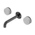 Serenity Wall Basin Set 160mm Spout With Carrara Handle - Nero Serenity Collection - Chrome FinishGun Metal Finish