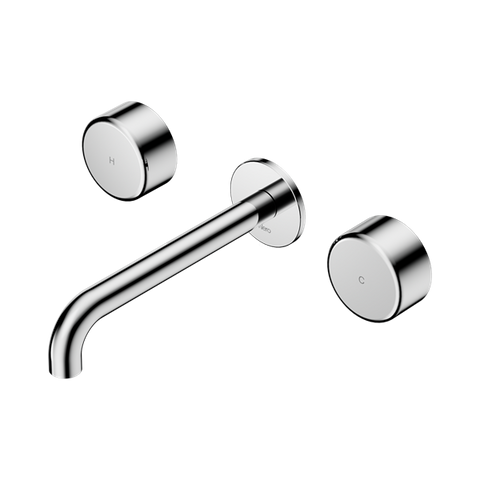 Serenity Wall Basin Set 160mm Spout With Metal Handle - Nero Serenity Collection - Chrome Finish