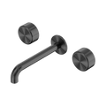 Serenity Wall Basin Set 160mm Spout With Metal Handle - Nero Serenity Collection - Chrome FinishGun Metal Finish