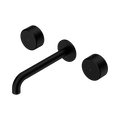Serenity Wall Basin Set 160mm Spout With Metal Handle - Nero Serenity Collection - Chrome FinishMatte Black Finish