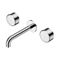 Serenity Wall Basin Set 185mm Spout With Metal Handle - Nero Serenity Collection - Chrome Finish