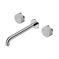 Serenity Wall Basin Set 220mm Spout With Carrara Handle - Nero Serenity Collection - Chrome Finish