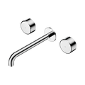 Serenity Wall Basin Set 220mm Spout With Metal Handle - Nero Serenity Collection - Chrome Finish