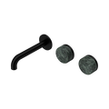 Serenity Wall Basin Set 160mm Offset Spout With Verde Alpi Handle - Nero Serenity Collection - Chrome FinishMatte Black Finish