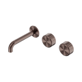 Serenity Wall Basin Set 160mm Offset Spout With Metal Handle - Nero Serenity Collection - Chrome FinishBrushed Bronze Finish