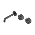 Serenity Wall Basin Set 160mm Offset Spout With Metal Handle - Nero Serenity Collection - Chrome FinishGun Metal Finish