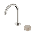 Serenity Progressive Basin Mixer Arc Spout With Rome Travertine Handle - Nero Serenity Collection - Chrome FinishBrushed Nickel Finish