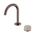 Serenity Progressive Basin Mixer Arc Spout With Rome Travertine Handle - Nero Serenity Collection - Chrome FinishBrushed Bronze Finish