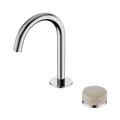 Serenity Progressive Basin Mixer Arc Spout With Rome Travertine Handle - Nero Serenity Collection - Chrome Finish