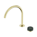 Serenity Progressive Bath/Kitchen Mixer Arc Spout With Verde Alpi Handle - Nero Serenity Collection - Chrome FinishBrushed Gold Finish
