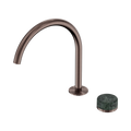 Serenity Progressive Bath/Kitchen Mixer Arc Spout With Verde Alpi Handle - Nero Serenity Collection - Chrome FinishBrushed Bronze Finish