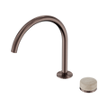 Serenity Progressive Bath/Kitchen Mixer Arc Spout With Rome Travertine Handle - Nero Serenity Collection - Chrome FinishBrushed Bronze Finish