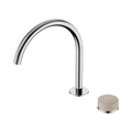 Serenity Progressive Bath/Kitchen Mixer Arc Spout With Rome Travertine Handle - Nero Serenity Collection - Chrome Finish