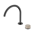 Serenity Progressive Bath/Kitchen Mixer Arc Spout With Rome Travertine Handle - Nero Serenity Collection - Chrome FinishGun Metal Finish