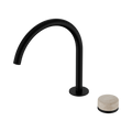 Serenity Progressive Bath/Kitchen Mixer Arc Spout With Rome Travertine Handle - Nero Serenity Collection - Chrome FinishMatte Black Finish