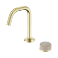 Serenity Progressive Basin Mixer Edge Spout With Rome Travertine Handle - Nero Serenity Collection - Chrome FinishBrushed Gold Finish