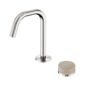Serenity Progressive Basin Mixer Edge Spout With Rome Travertine Handle - Nero Serenity Collection - Chrome FinishBrushed Nickel Finish