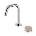 Serenity Progressive Basin Mixer Edge Spout With Rome Travertine Handle - Nero Serenity Collection - Chrome Finish