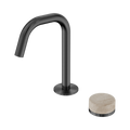 Serenity Progressive Basin Mixer Edge Spout With Rome Travertine Handle - Nero Serenity Collection - Chrome FinishGun Metal Finish