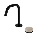Serenity Progressive Basin Mixer Edge Spout With Rome Travertine Handle - Nero Serenity Collection - Chrome FinishMatte Black Finish