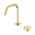 Serenity Progressive Basin Mixer Edge Spout With Metal Handle - Nero Serenity Collection - Chrome FinishBrushed Gold Finish