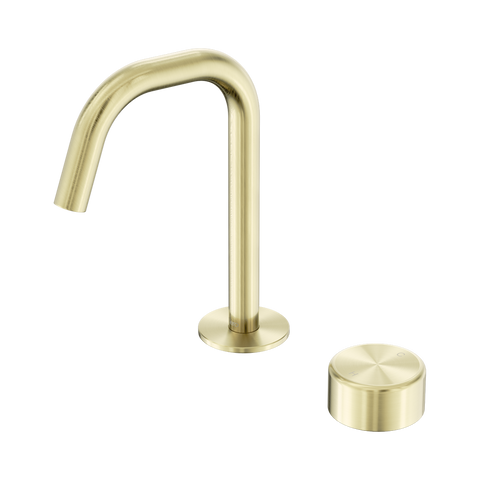 Serenity Progressive Basin Mixer Edge Spout With Metal Handle - Nero Serenity Collection - Chrome FinishBrushed Gold Finish
