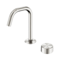 Serenity Progressive Basin Mixer Edge Spout With Metal Handle - Nero Serenity Collection - Chrome FinishBrushed Nickel Finish