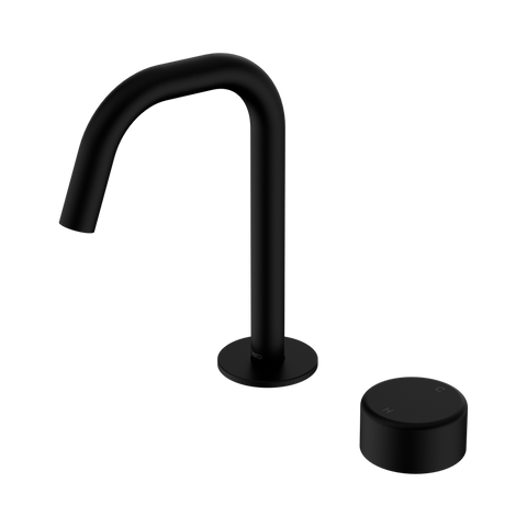 Serenity Progressive Basin Mixer Edge Spout With Metal Handle - Nero Serenity Collection - Chrome FinishMatte Black Finish