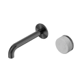 Serenity Progressive Wall Basin Mixer 160mm Spout With Carrara Handle - Nero Serenity Collection - Chrome FinishGun Metal Finish