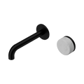 Serenity Progressive Wall Basin Mixer 160mm Spout With Carrara Handle - Nero Serenity Collection - Chrome FinishMatte Black Finish