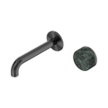 Serenity Progressive Wall Basin Mixer 160mm Spout With Verde Alpi Handle - Nero Serenity Collection - Chrome FinishGun Metal Finish