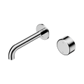 Serenity Progressive Wall Basin Mixer 160mm Spout With Metal Handle - Nero Serenity Collection - Chrome Finish