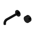 Serenity Progressive Wall Basin Mixer 160mm Spout With Metal Handle - Nero Serenity Collection - Chrome FinishMatte Black Finish