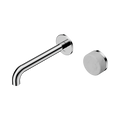 Serenity Progressive Wall Basin Mixer 185mm Spout With Carrara Handle - Nero Serenity Collection - Chrome Finish