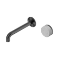 Serenity Progressive Wall Basin Mixer 185mm Spout With Carrara Handle - Nero Serenity Collection - Chrome FinishGun Metal Finish