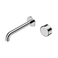 Serenity Progressive Wall Basin Mixer 185mm Spout With Metal Handle - Nero Serenity Collection - Chrome Finish