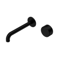 Serenity Progressive Wall Basin Mixer 185mm Spout With Metal Handle - Nero Serenity Collection - Chrome FinishMatte Black Finish